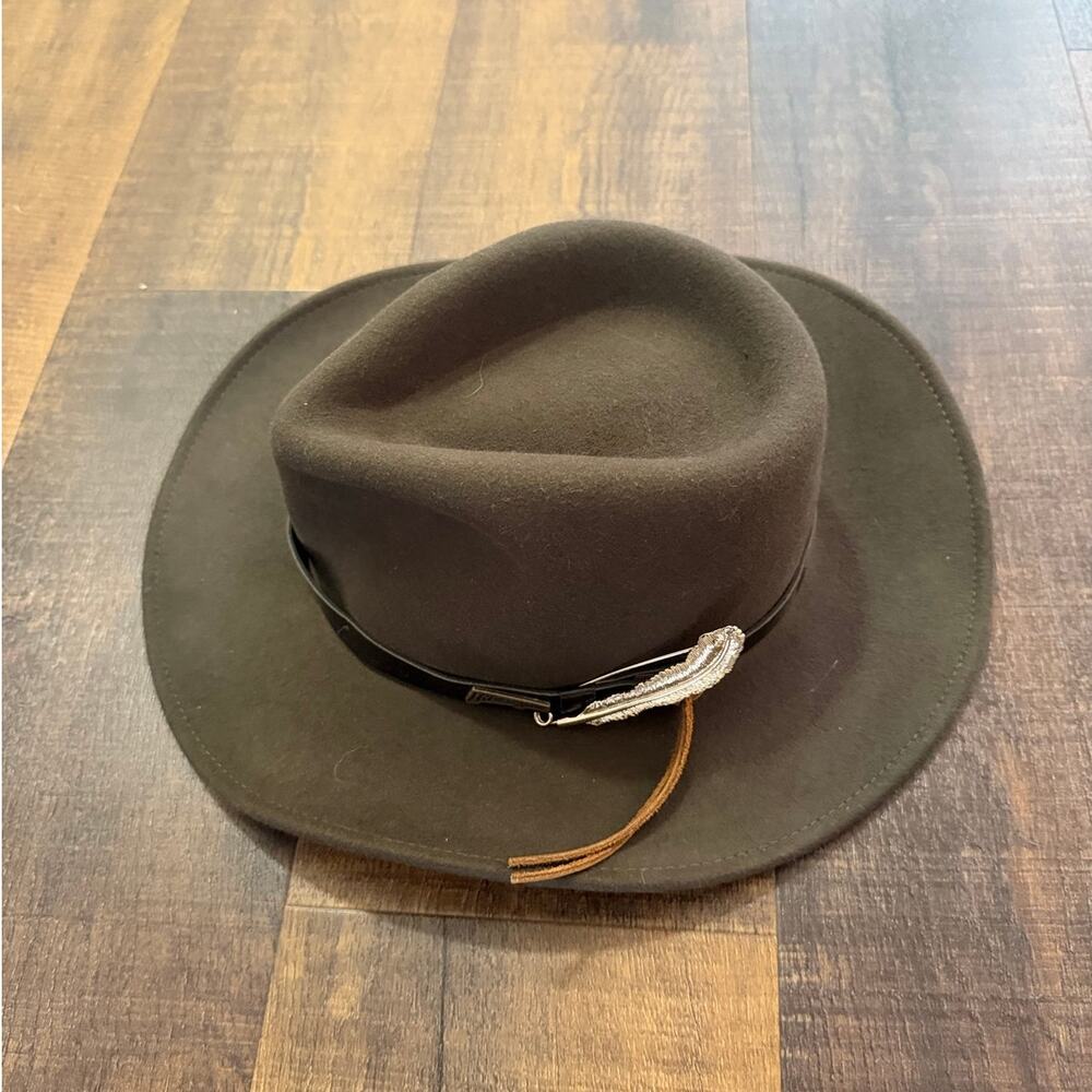 Indiana Jones by Dorfman Pacific Wool Felt Fedora Brown Hat Size Large